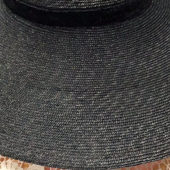 Vintage Women’s Wide-Brim Hat, Black - Picture 7 of 9